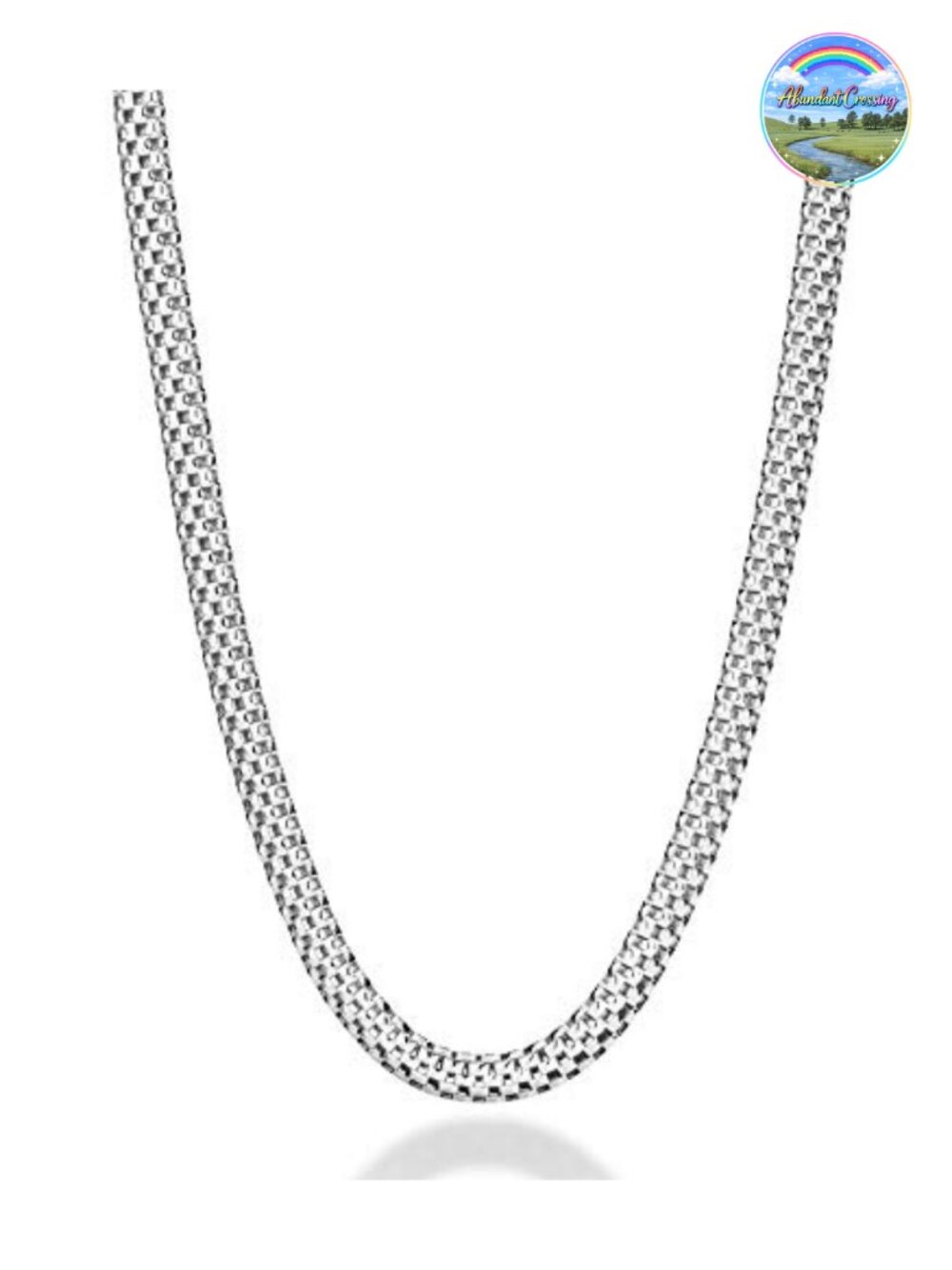 925 Sterling Silver Italian 4mm Mesh Link Chain Necklace